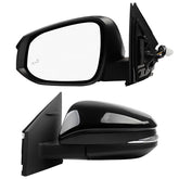 Driver Side Mirror Compatible with Toyota RAV4 2015-2018 Manual Folding Power Glass Heated Turn Signal Light Blind Spot Detection Black 8Pins Replace# 879400R190C0
